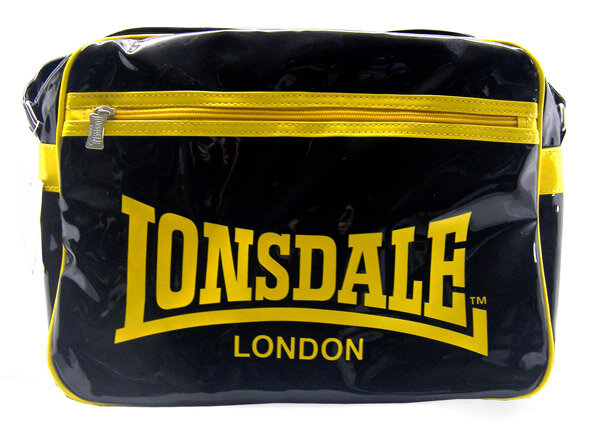 BOLSO LONSDALE NEGRO Y AMARILLO